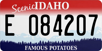 ID license plate E084207