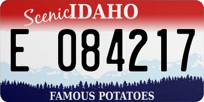 ID license plate E084217