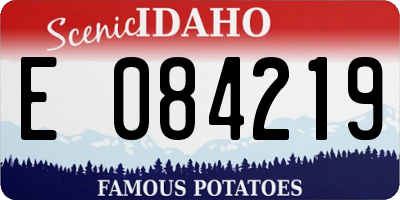 ID license plate E084219