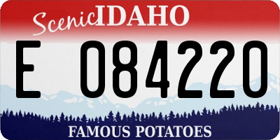 ID license plate E084220
