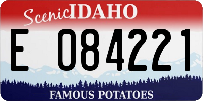 ID license plate E084221