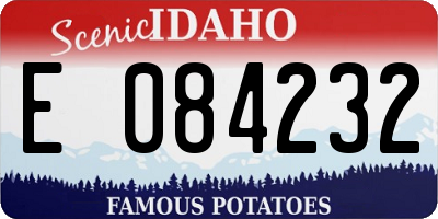 ID license plate E084232