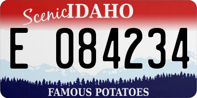 ID license plate E084234