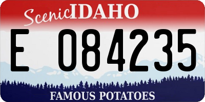 ID license plate E084235