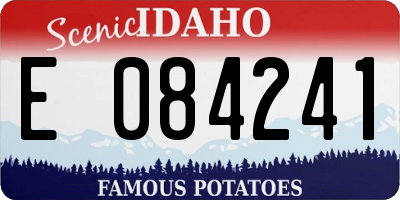 ID license plate E084241