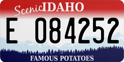 ID license plate E084252