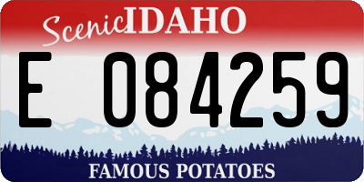 ID license plate E084259