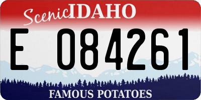 ID license plate E084261