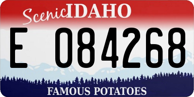 ID license plate E084268