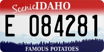 ID license plate E084281