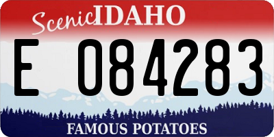 ID license plate E084283