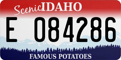ID license plate E084286