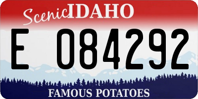ID license plate E084292