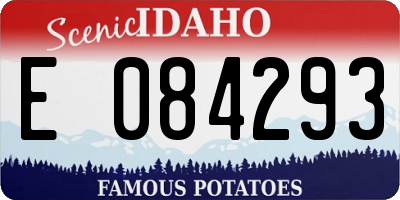 ID license plate E084293