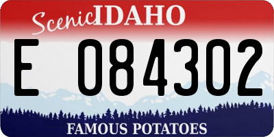 ID license plate E084302