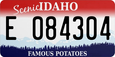 ID license plate E084304