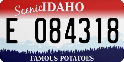 ID license plate E084318