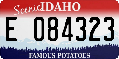 ID license plate E084323