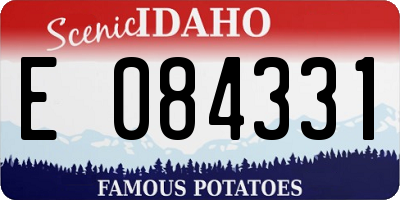 ID license plate E084331