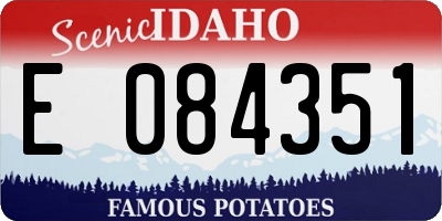 ID license plate E084351