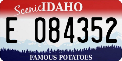 ID license plate E084352