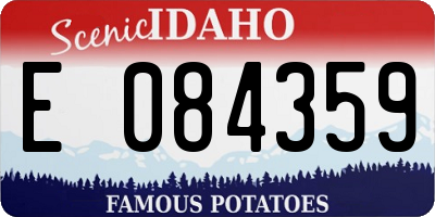 ID license plate E084359