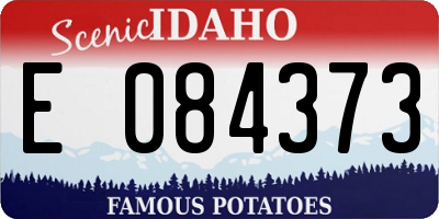 ID license plate E084373