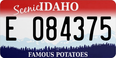 ID license plate E084375