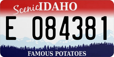 ID license plate E084381