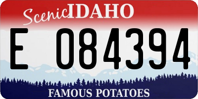 ID license plate E084394