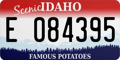 ID license plate E084395