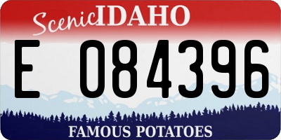 ID license plate E084396