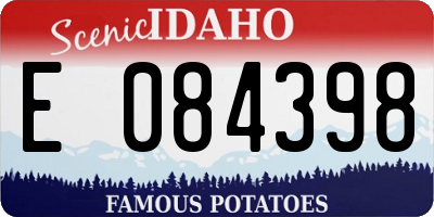 ID license plate E084398