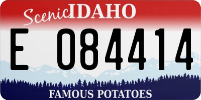 ID license plate E084414