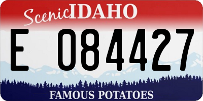 ID license plate E084427