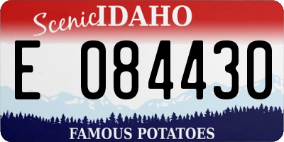 ID license plate E084430
