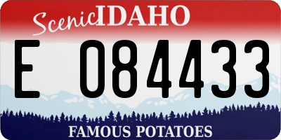ID license plate E084433