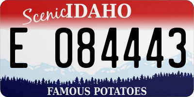 ID license plate E084443