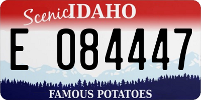 ID license plate E084447