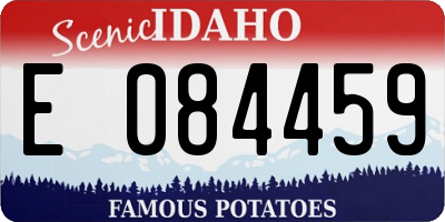 ID license plate E084459