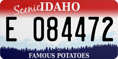 ID license plate E084472