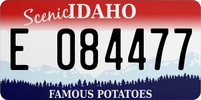 ID license plate E084477
