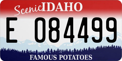 ID license plate E084499