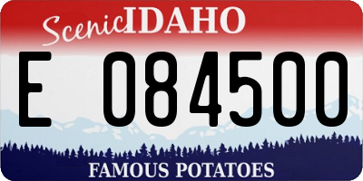 ID license plate E084500