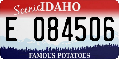 ID license plate E084506