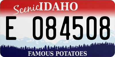ID license plate E084508