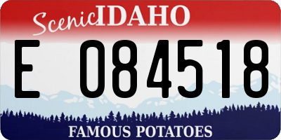 ID license plate E084518