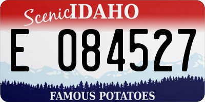 ID license plate E084527