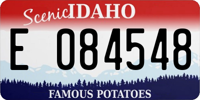ID license plate E084548