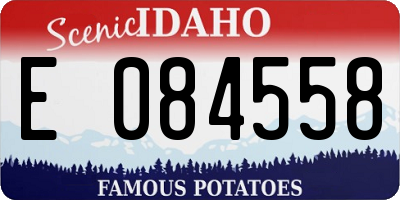 ID license plate E084558